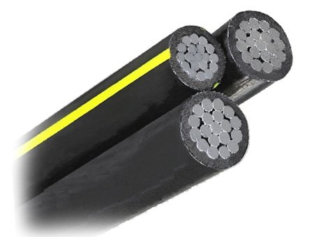 thumbnail image 2 of 100' Brenau 1/0-1/0-2 Triplex Aluminum URD Direct Burial Cable - 600V, 160 Amp 2 of 6